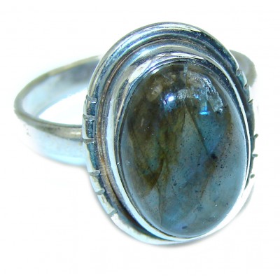 Labradorite .925 Sterling Silver handcrafted ring size 8 1/2