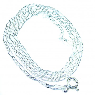 Figaro design Sterling Silver Chain 18'' long, 2.5 mm wide
