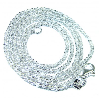 Twisted Rock Sterling Silver Chain 18'' long, 2 mm wide