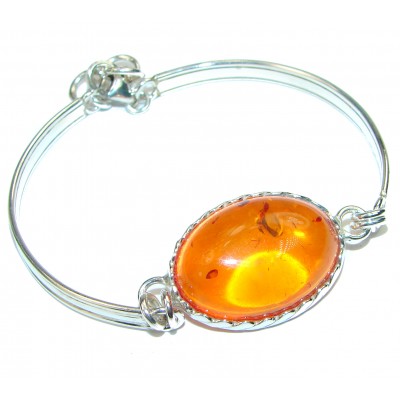 Genuine Baltic Amber .925 Sterling Silver handamde Bracelet