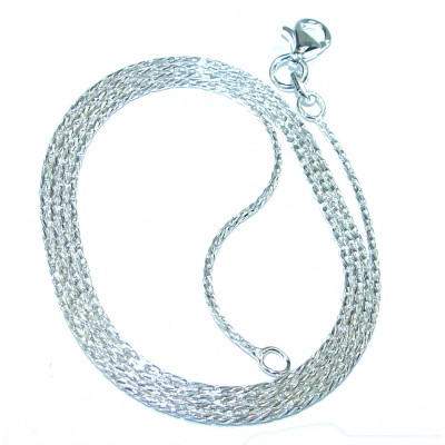 Real Snake .925 Sterling Silver Chain 20'' long, 1.5 mm wide