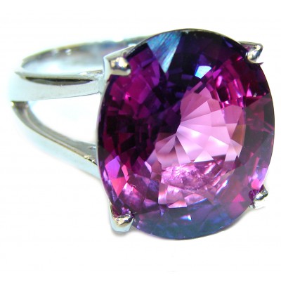 Real Diva Pink Topaz .925 Silver handcrafted Cocktail Ring s. 6