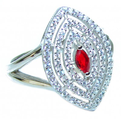 Red Beauty authentic Garnet .925 Sterling Silver Ring size 9 1/4