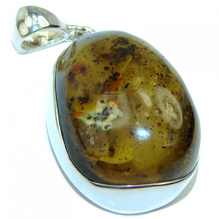 Baltic Amber .925 Sterling Silver handmade Pendant
