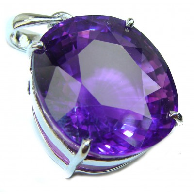 Classy Design 36.5 carat Amethyst .925 Sterling Silver handcrafted Pendant
