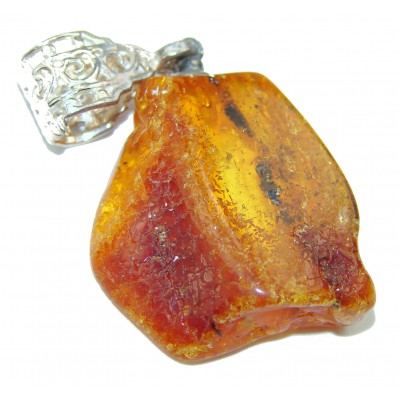 Baltic Amber .925 Sterling Silver handmade Pendant