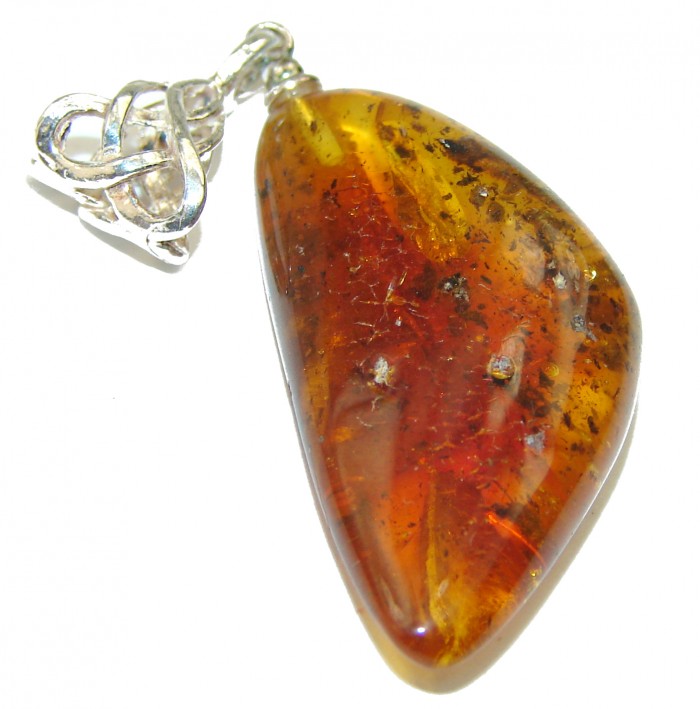 Baltic Amber .925 Sterling Silver handmade Pendant