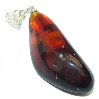 Baltic Amber .925 Sterling Silver handmade Pendant