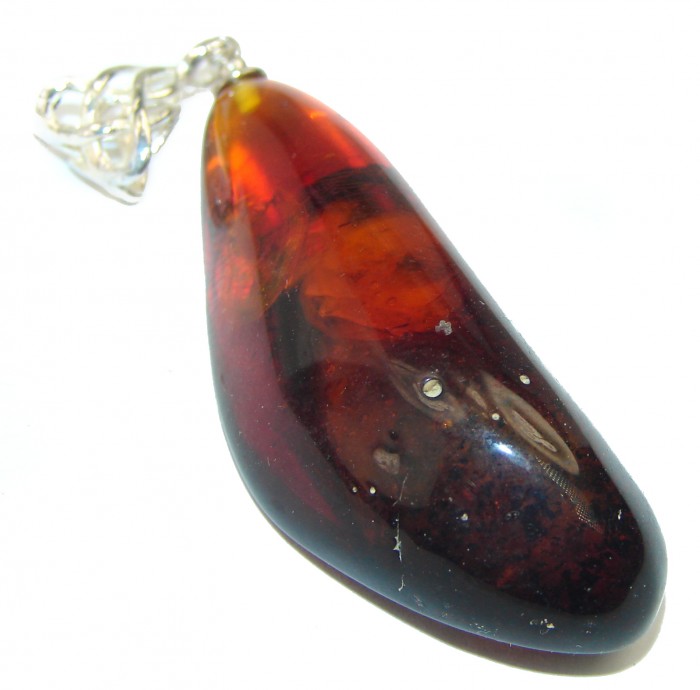 Baltic Amber .925 Sterling Silver handmade Pendant