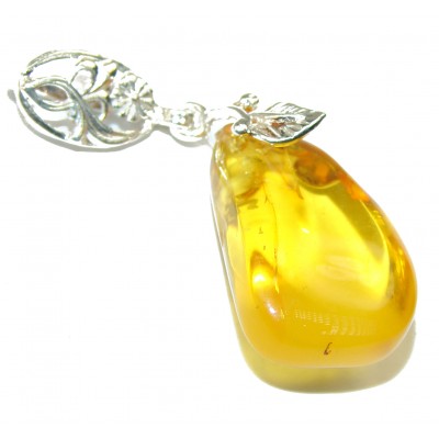 Baltic Amber .925 Sterling Silver handmade Pendant
