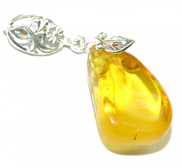 Baltic Amber .925 Sterling Silver handmade Pendant