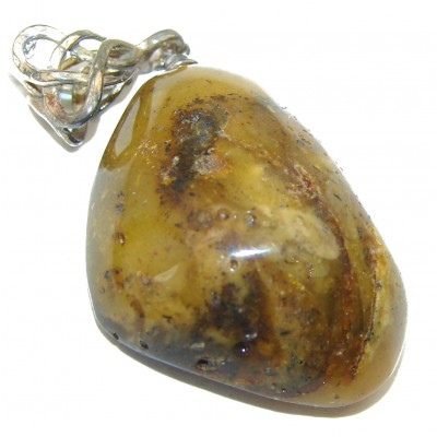 Baltic Amber .925 Sterling Silver handmade Pendant