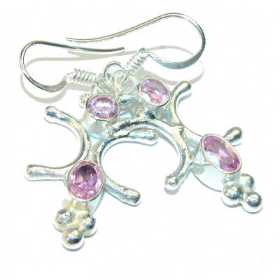 Beautiful Love Pink Kunzite Sterling Silver earrings