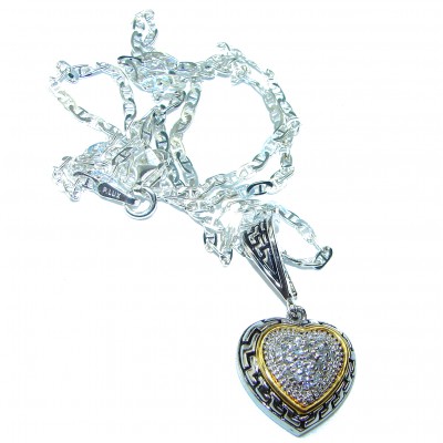 Pure in Heart White Topaz .925 Sterling Silver necklace