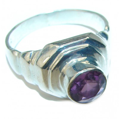 Spectacular 22.5 carat Amethyst .925 Sterling Silver Handcrafted Ring size 9