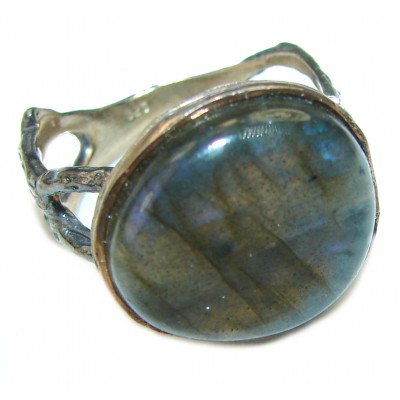 Labradorite .925 Sterling Silver handcrafted ring size 8