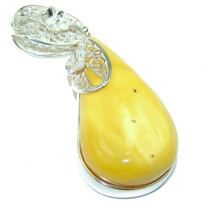 Butterscotch Baltic Amber .925 Sterling Silver handmade Pendant