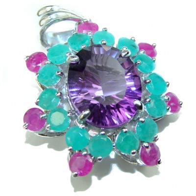 Authentic Amethyst .925 Sterling Silver handcrafted Pendant