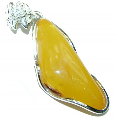 Butterscotch Baltic Amber .925 Sterling Silver handmade Pendant