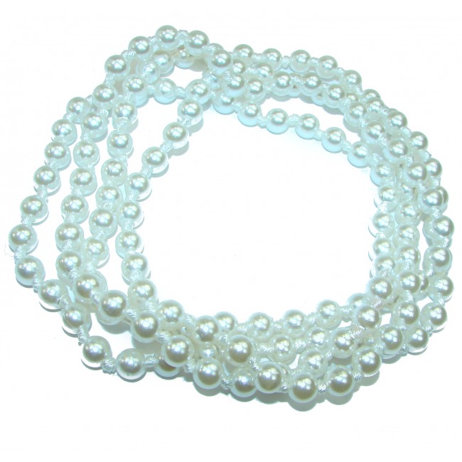 56 inches Long created f Pearl handcrafted Necklace