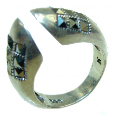Marcasite .925 Sterling Silver brilliantly handcrafted ring s. 6