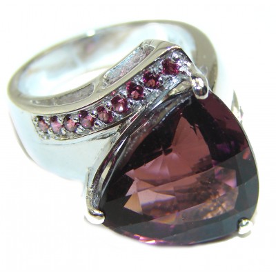 Beautiful Raspberry Topaz .925 Sterling Silver Ring size 8 1/4