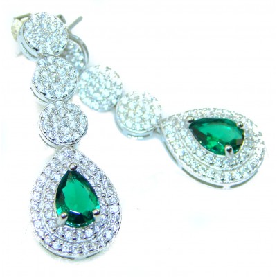 Timless Treasure Emerald .925 Sterling Silver handcrafted Earrings