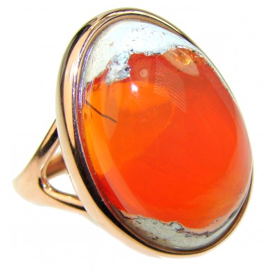Sonoran Desert Mexican Opal 18K Rose Gold over .925 Sterling Silver handcrafted Ring size 9