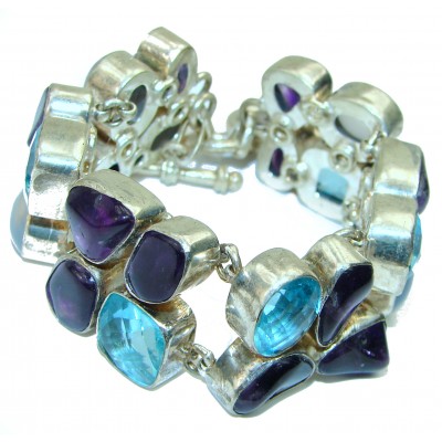 Purple Desire authentic Amethyst .925 Sterling Silver handcrafted Bracelet