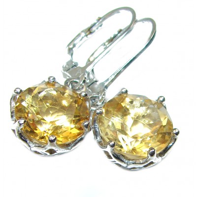 Incredible quality Authentic Citrine .925 Sterling Silver handmade earrings