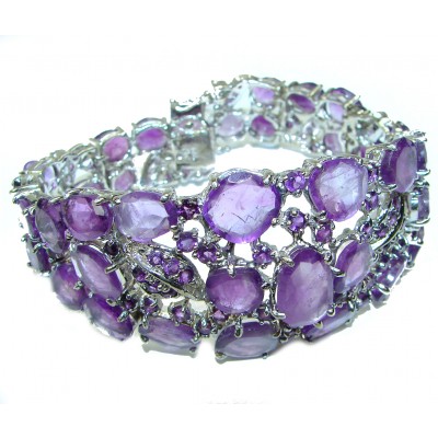 Purple Orchid authentic African Amethyst .925 Sterling Silver handcrafted Bracelet