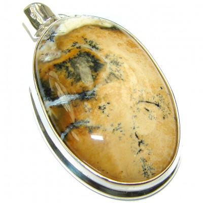 Top quality Picture Jasper .925 Sterling Silver handmade Pendant