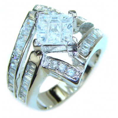 Exlusive White Topaz .925 Sterling Silver ring size 8