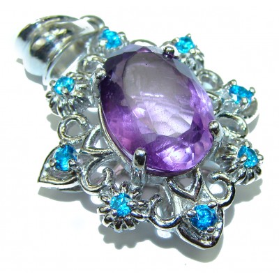 Purple Romance Amethyst .925 Sterling Silver handcrafted Pendant