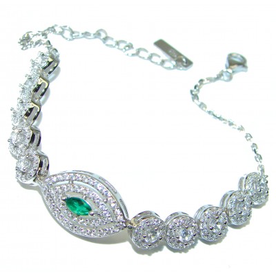 Timless Treasure Emerald .925 Sterling Silver handcrafted Bracelet