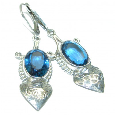 Venus Tears London Blue Topaz .925 Sterling Silver handcrafted earrings