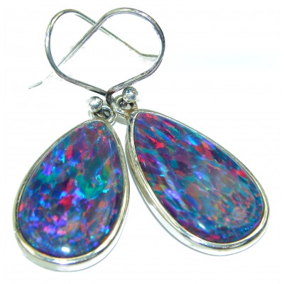 Authentic Australian Opal .925 Sterling Silver handmade earrings