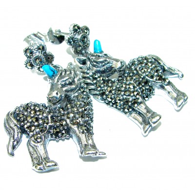 My sweet Unicorns Marcasite .925 Sterling Silver handmade Earrings