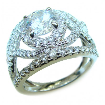 Exlusive White Topaz .925 Sterling Silver ring size 6