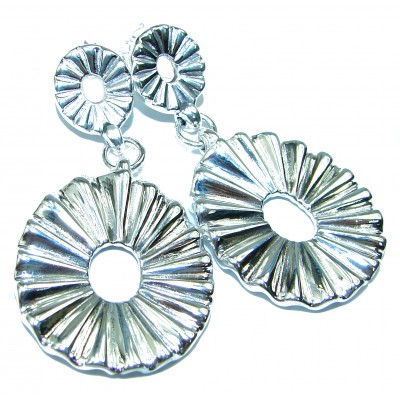 Long Sterling Silver Italy made .925 Sterling Silver Earrings