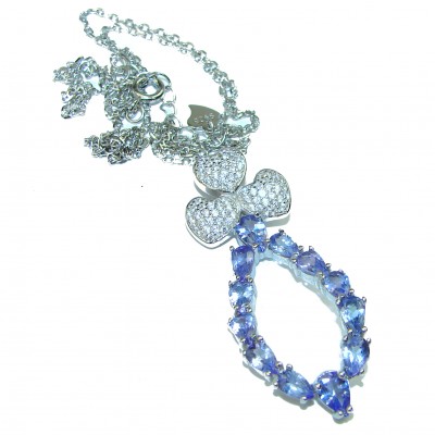 Natural luxurious Tanzanite .925 Silver handcrafted Necklace