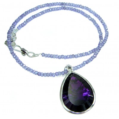 Exquisite Beauty authentic Magic Topaz Tanzanite .925 Sterling Silver handcrafted necklace