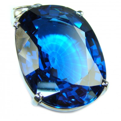 55.5 carat London Blue Topaz .925 Sterling Silver handmade Pendant