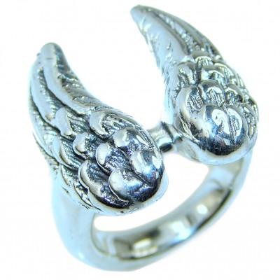 Angel's Wings Bali made .925 Sterling Silver handcrafted Ring s. 8