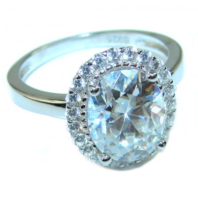 Exlusive White Topaz .925 Sterling Silver ring size 6 1/4