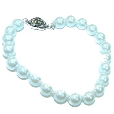 Spectacular Fresh Water Pearl .925 Silver handmade Bracelet