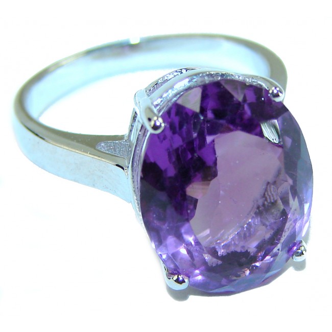 Spectacular 22.5 carat Pink Amethyst .925 Sterling Silver Handcrafted Ring size 7