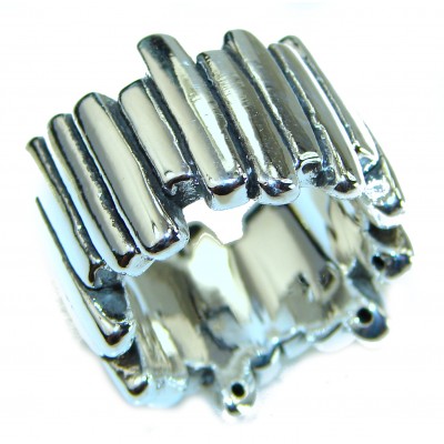 Large Bali made .925 Sterling Silver handcrafted Ring s. 6