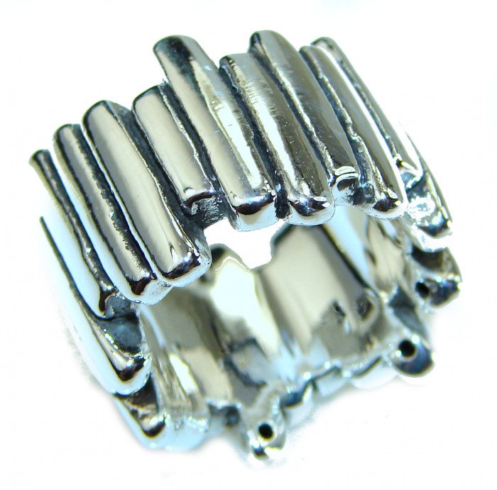 Large Bali made .925 Sterling Silver handcrafted Ring s. 6