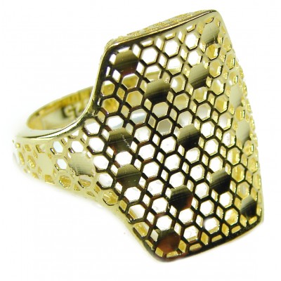Modern Concept 14K Gold over .925 Sterling Silver ring s. 7